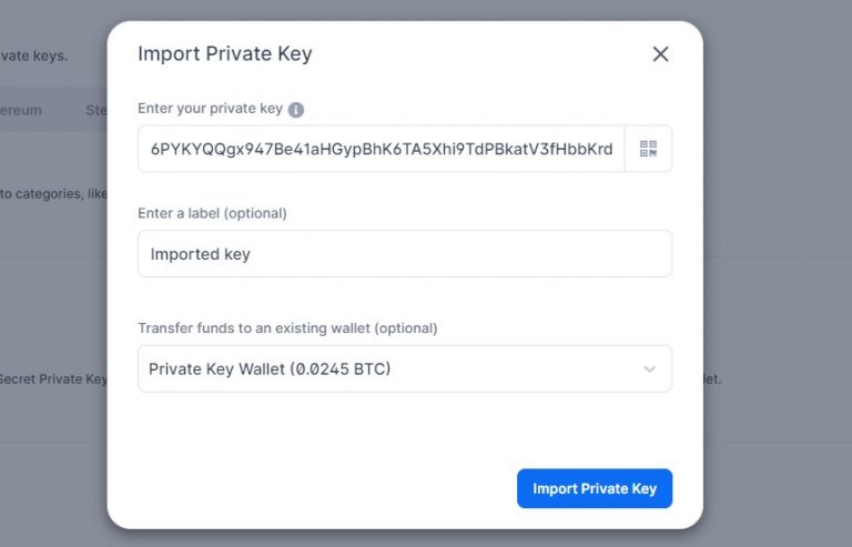 recover lost bitcoin private key
